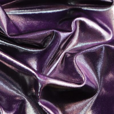 Pin Dot Metallic Spandex Plum / Gunmetal #79 — spandex fabric by the yard | Stretch House