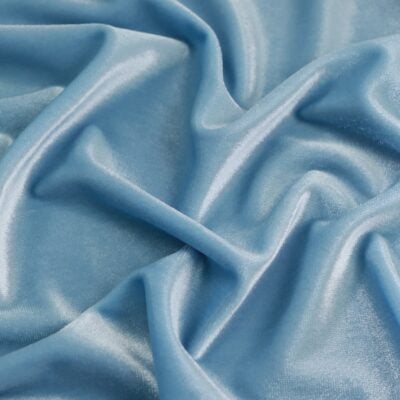 Plain Stretch Velvet Sky Blue #95