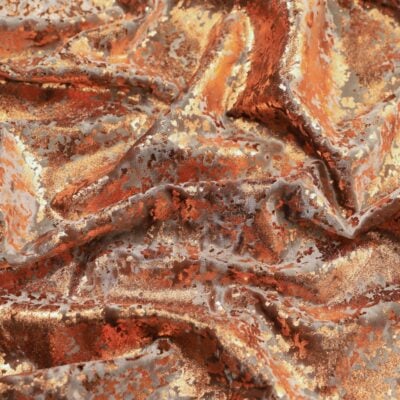 Distressed Velvet Spandex Foil Copper / Copper #13